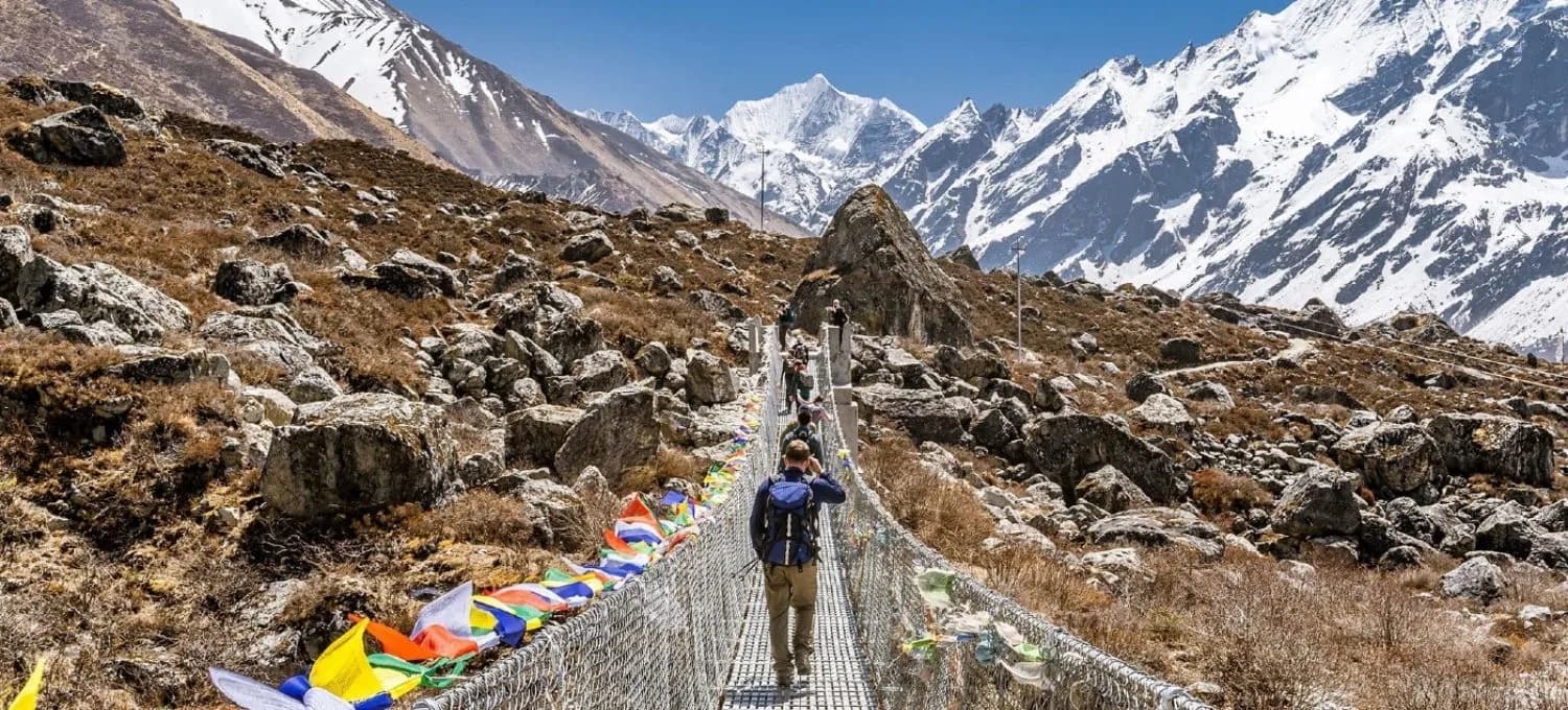Langtang Valley trekking in Nepal Himalayas